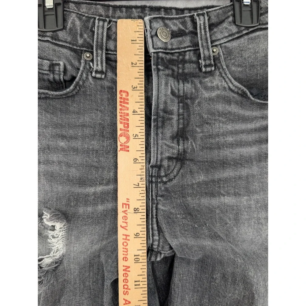 Old Navy Womens 0 Straight High Rise Secret Slim‎ Pockets Gray Denim Ankle Jeans